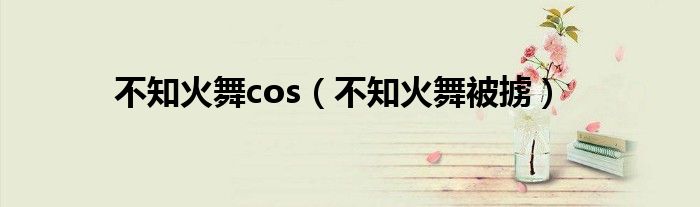不知火舞cos(不知火舞被掳)