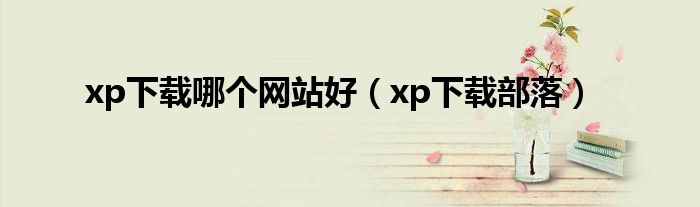 xp下载哪个网站好(xp下载部落)