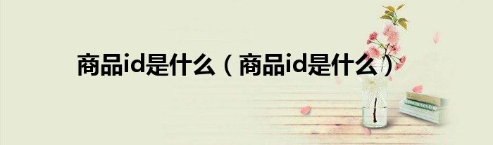 商品id是什么(商品id是什么)