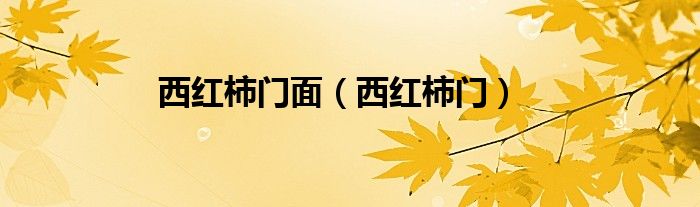 西红柿门面（西红柿门）