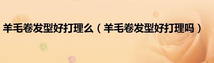 羊毛卷发型好打理么(羊毛卷发型好打理吗)