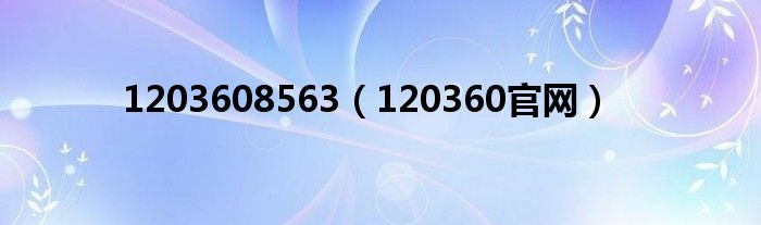 1203608563(120360官网)