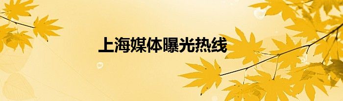 上海媒体曝光热线