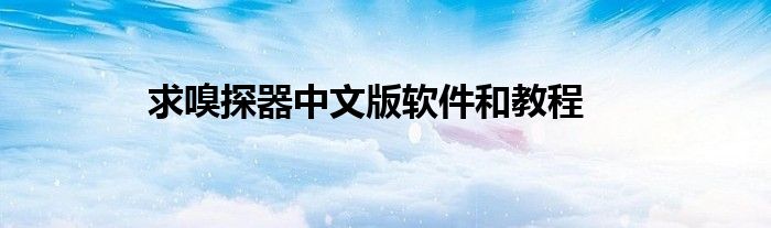 求嗅探器中文版软件和教程