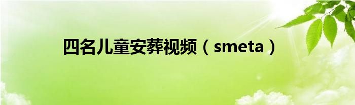 四名儿童安葬视频(smeta)