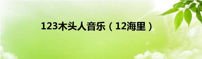 123木头人音乐(12海里)
