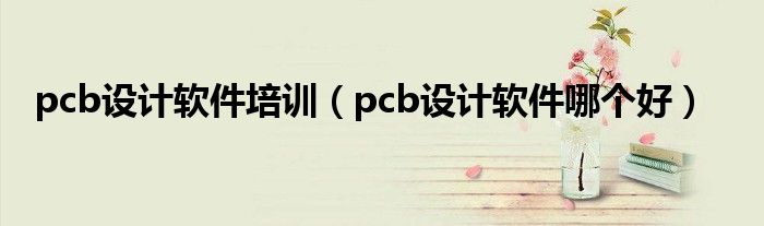 pcb设计软件培训(pcb设计软件哪个好)