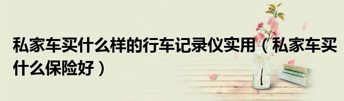 私家车买什么样的行车记录仪实用(私家车买什么保险好)