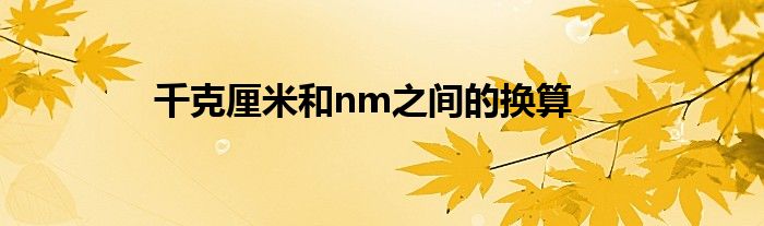 千克厘米和nm之间的换算