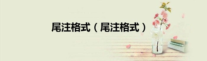 尾注格式（尾注格式）