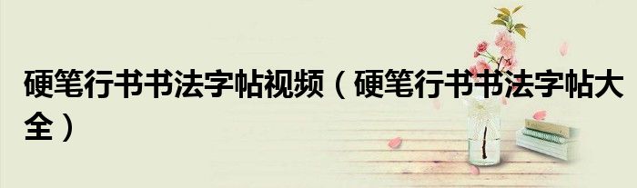硬笔行书书法字帖视频(硬笔行书书法字帖大全)