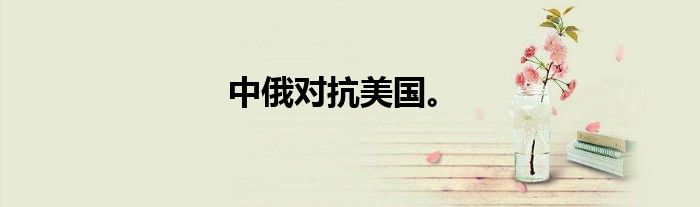 中俄对抗美国。