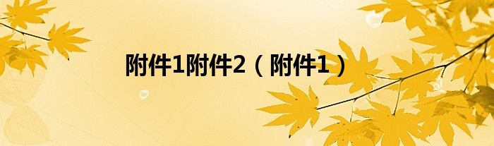 附件1附件2(附件1)