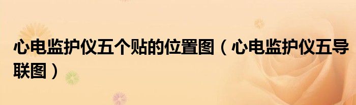 心电监护仪五个贴的位置图(心电监护仪五导联图)