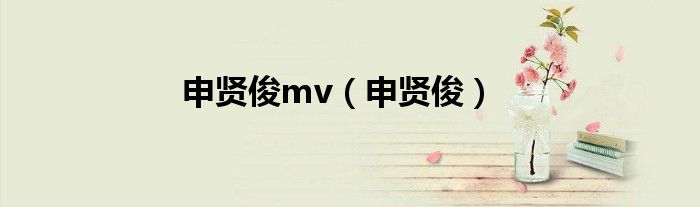 申贤俊mv（申贤俊）