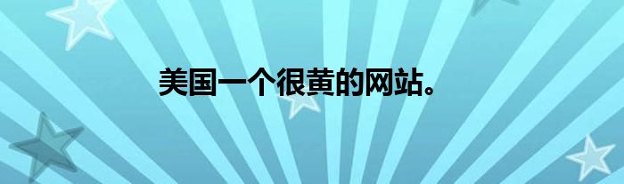 美国一个很黄的网站。