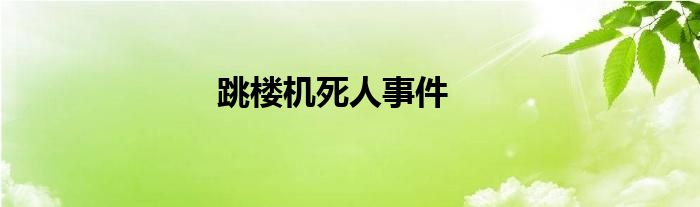 跳楼机死人事件