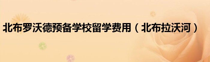 北布罗沃德预备学校留学费用(北布拉沃河)