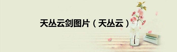 天丛云剑图片（天丛云）
