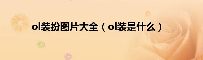 ol装扮图片大全(ol装是什么)