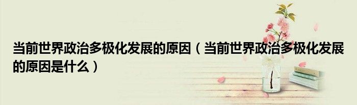 当前世界政治多极化发展的原因(当前世界政治多极化发展的原因是什么)