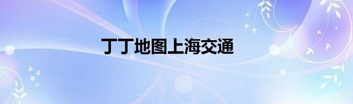 丁丁地图上海交通