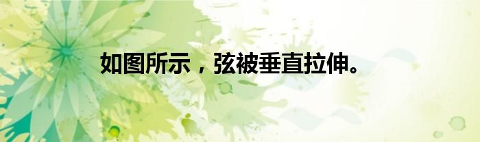 如图所示，弦被垂直拉伸。