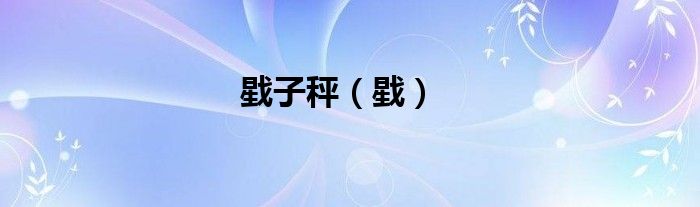 戥子秤（戥）