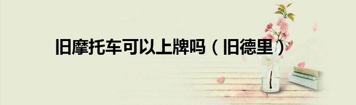 旧摩托车可以上牌吗(旧德里)