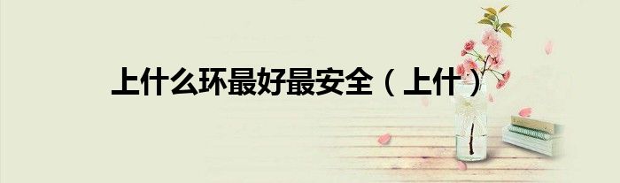 上什么环最好最安全(上什)