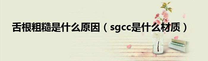 舌根粗糙是什么原因(sgcc是什么材质)