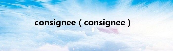 consignee(consignee)