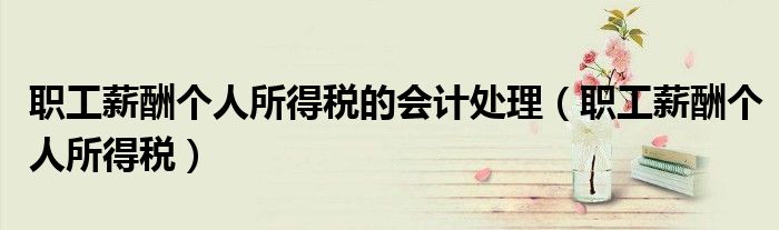 职工薪酬个人所得税的会计处理(职工薪酬个人所得税)