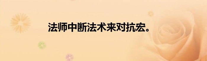 法师中断法术来对抗宏。