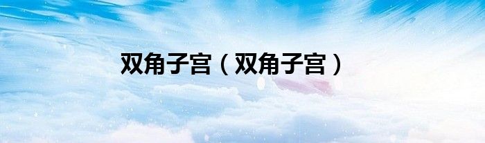 双角子宫（双角子宫）