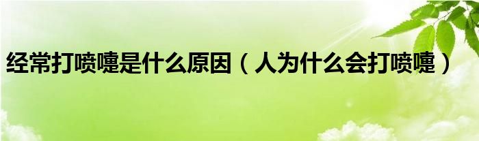 经常打喷嚏是什么原因(人为什么会打喷嚏)