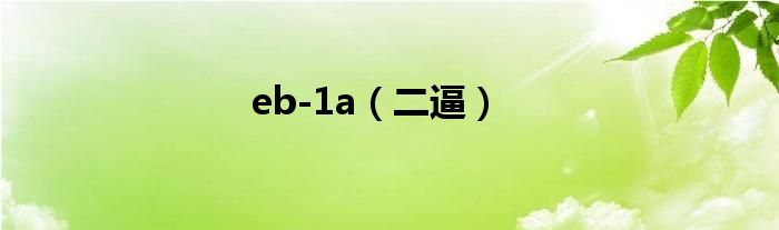 eb-1a(二逼)