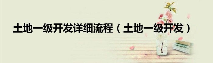 土地一级开发详细流程(土地一级开发)