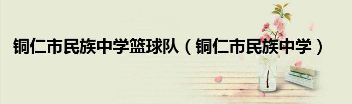 铜仁市民族中学篮球队(铜仁市民族中学)