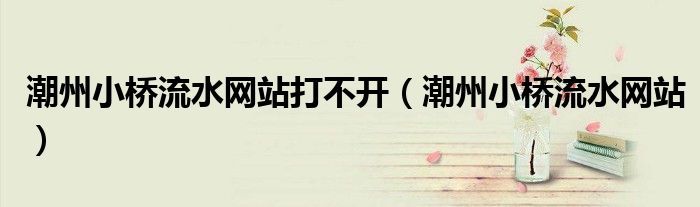潮州小桥流水网站打不开(潮州小桥流水网站)