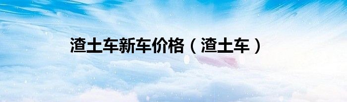 渣土车新车价格（渣土车）