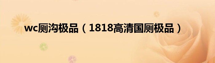 wc厕沟极品(1818高清国厕极品)