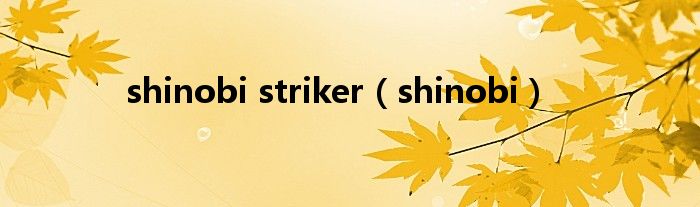 shinobi striker(shinobi)
