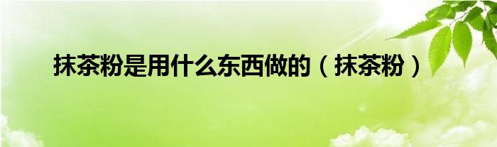 抹茶粉是用什么东西做的(抹茶粉)