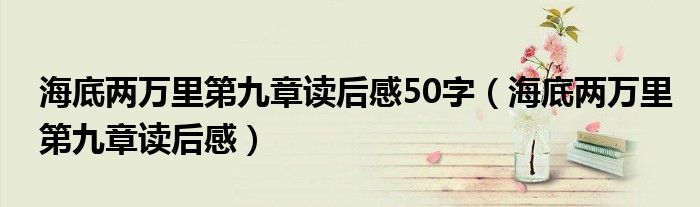 海底两万里第九章读后感50字（海底两万里第九章读后感）