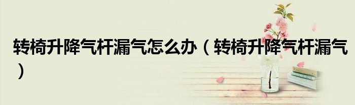 转椅升降气杆漏气怎么办(转椅升降气杆漏气)