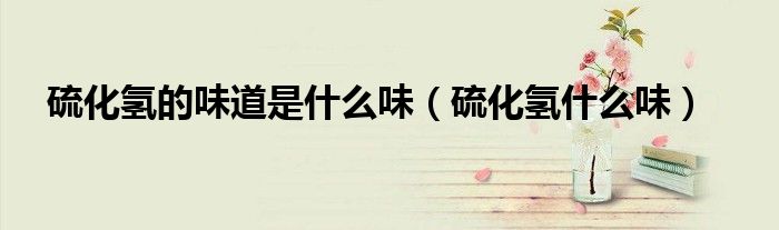 硫化氢的味道是什么味(硫化氢什么味)