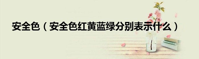 安全色(安全色红黄蓝绿分别表示什么)