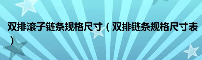 双排滚子链条规格尺寸(双排链条规格尺寸表)