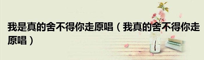 我是真的舍不得你走原唱(我真的舍不得你走原唱)